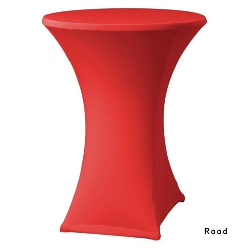 Statafelhoes stretch kleur rood diam. tot 85cm.