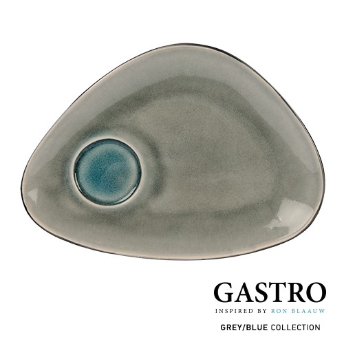 Serveerbord met spiegel afm. 22x16cm. blue - GASTRO by Ron Blaauw