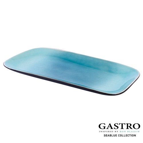 SERVIERTELLER RECHTECKIGE GRÖSSE. 26x12CM. SEABLUE – GASTRO VON RON BLAAUW