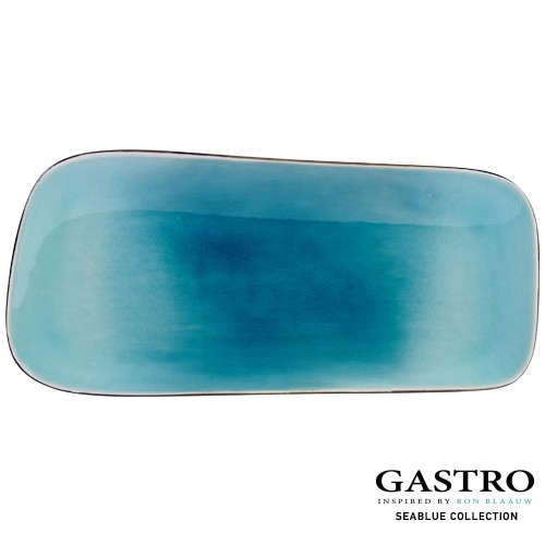 SERVIERTELLER RECHTECKIGE GRÖSSE. 26x12CM. SEABLUE – GASTRO VON RON BLAAUW