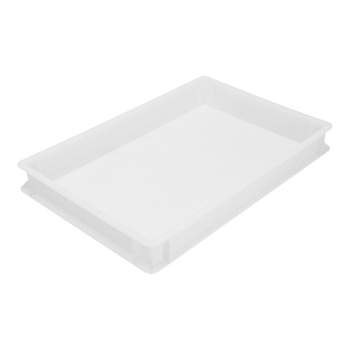 BOÎTE EMPILABLE EXCL. TAILLE DE LA COUVERTURE 60X40X9CM. INH. 18 litres. PLASTIQUE BLANC