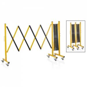 CLÔTURE CISEAUX LONGUEUR 400CM. HGT. 100CM. NOIR JAUNE