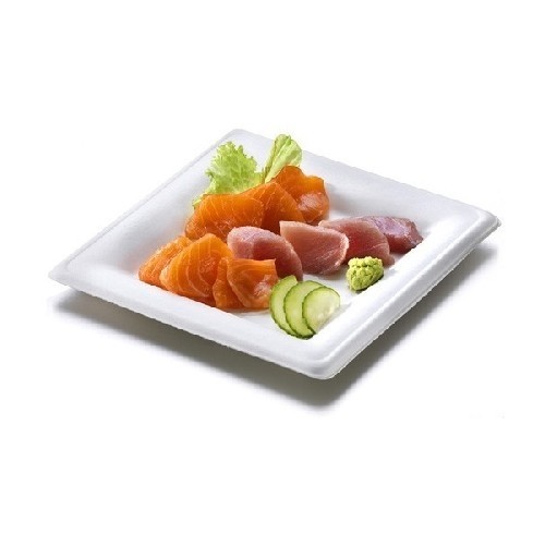 Suikerriet bord karo afm. 16x16x1,5cm. doos à 500 stuks