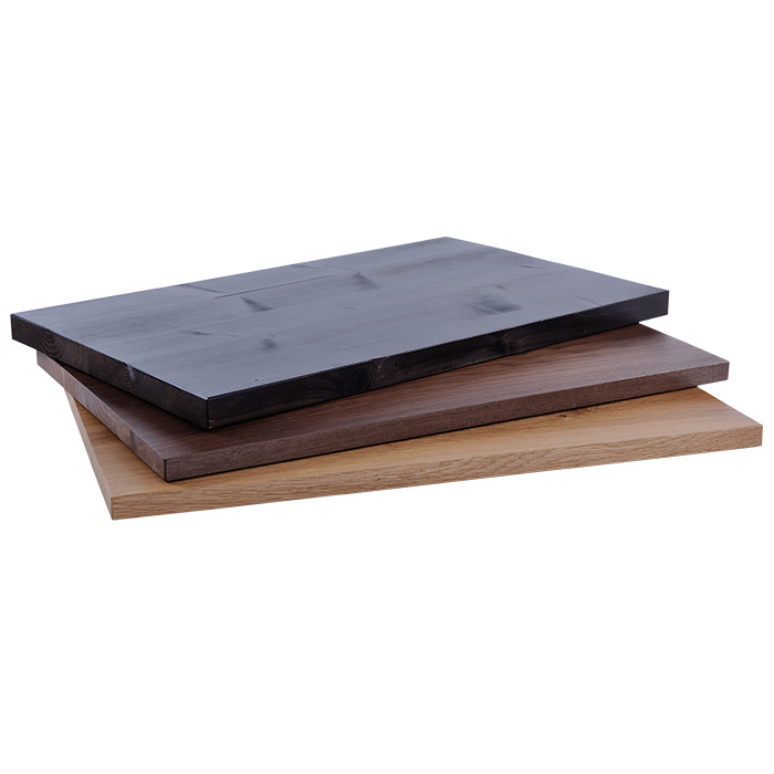 Plank tbv buffetverhoging afm. 53x32,5x(h)3cm. notenhout