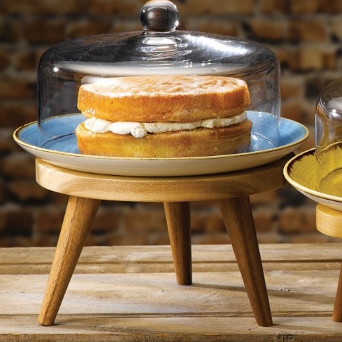 BUFFET RAISER DIAM. 24CM.X(H)14.5CM. WOOD ALCHEMY BUFFETSCAPE CHURCHILL