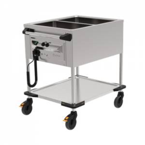 Bain-marie wagen 2x1/1GN ZUB-2 roestvrijstaal Rieber