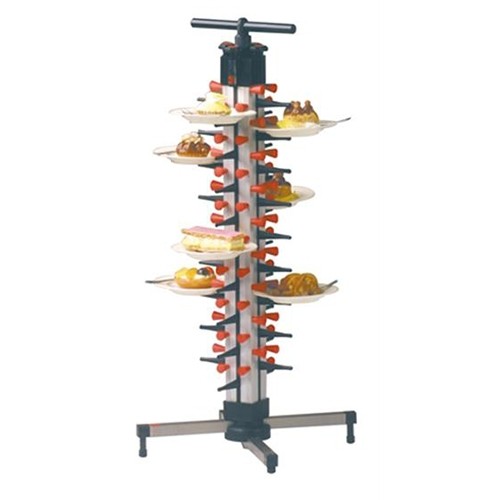 TELLERHALTER, TISCHMODELL ABM. 36X36X93CM. TBV 36 STÜCK TELLER