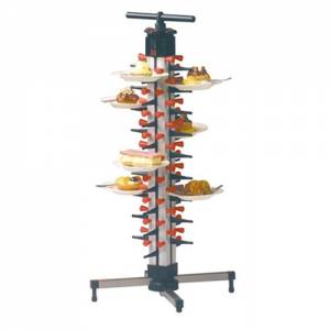 Bordenrek tafelmodel afm. 36x36x93cm. tbv 36 stuks borden