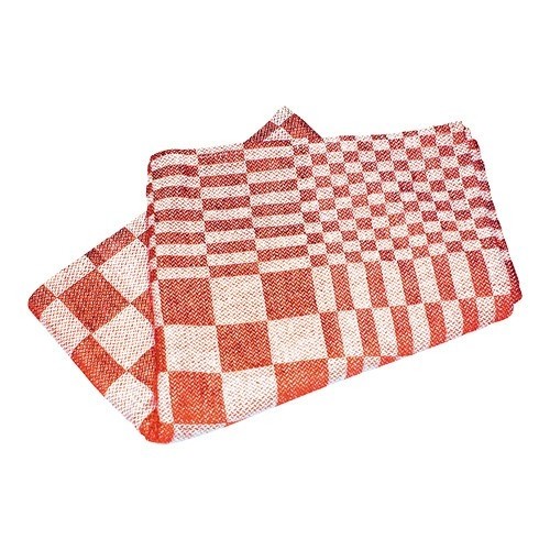 Keukendoek-theedoek set á 6 stuks afm. 70x70cm. kleur rood katoen