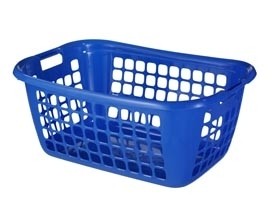 Wasmand afm. 65x45x27cm. kunststof kleur blauw