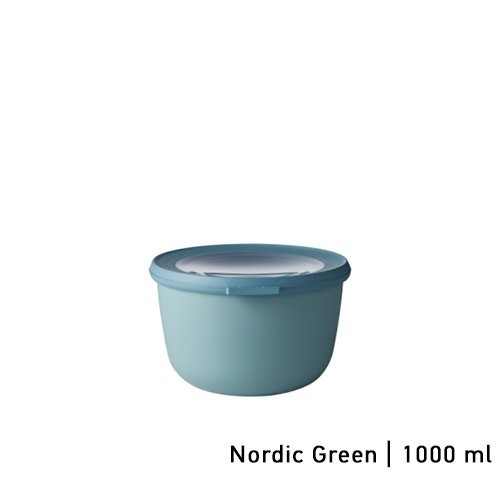 Multikom met deksel inh. 1000ml. kleur nordic green Cirqula - Mepal