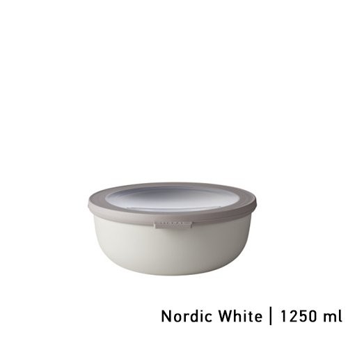 Multikom met deksel inh. 1250ml. kleur Nordic white Cirqula - Mepal