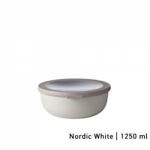 MULTI BOWL WITH LID CONT. 1250ML. COLOR NORDIC WHITE CIRQULA - MEPAL