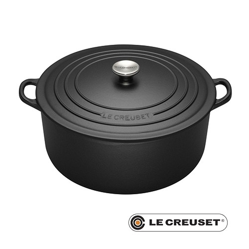 Braadpan m/deksel diam. 20cm. inh. 2,4 liter gietijzer kleur zwart Le Creuset