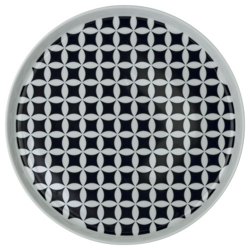 Bord plat diam. 16cm. Nordika blue Fjord 2 kleur wit/blauw Nova