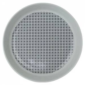 Bord diep diam. 24cm. Nordika blue Fjord 3 kleur wit/blauw