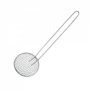 Frituurschep diam. 12cm. steel 32cm. rvs 18/8