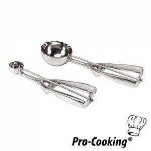 Ijsportioneerlepel Pro-Cooking 1/12l. diam. 63mm. rvs