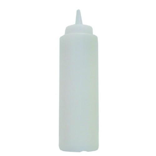 DISTRIBUTEUR DE SAUCE CONT. 35CL. PLASTIQUE BLANC TRANSPARENT DE COULEUR