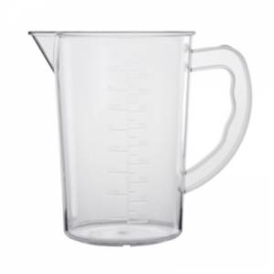 Maatbeker met maatverdeling inh. 1,0ltr. diam. 11,5cm. HG. 16,5cm. polycarbonaat