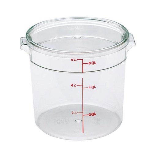 Voorraadbus transparant z/deksel diam. 30,5cm. HG. 30cm. inh. 17,2 liter polycarbonaat