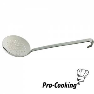 PRO-COOKING STAINLESS STEEL SKIMMER DIAM. 10CM. LENGTH 23CM.