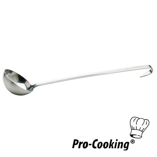 Opscheplepel Pro-Cooking lengte 23cm. diam 6cm. inh. 0,06l.