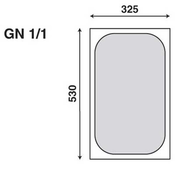 Gastronormbak polycarbonaat zonder deksel gn 1/1-200mm. diep Pro-Cooking