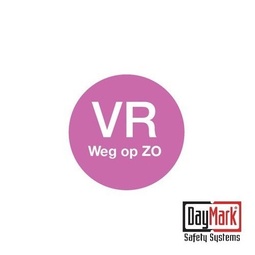 Afwasbare sticker 'do weg op za' rol à 500 stuks - DayMark