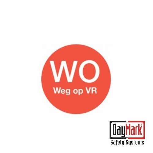 Afwasbare sticker 'za weg op ma' rol à 500 stuks - DayMark