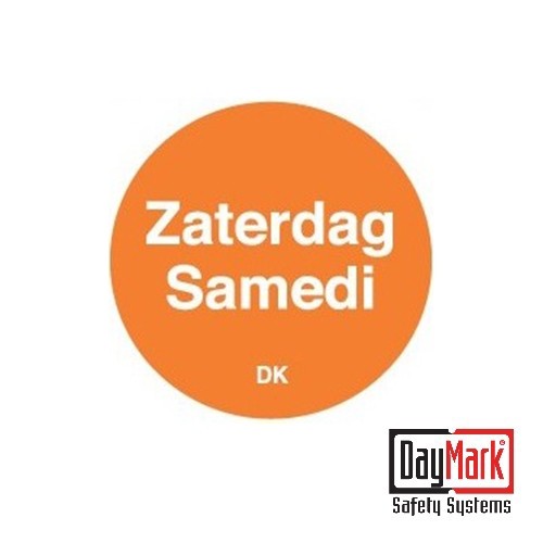 Permanente stickers 'maandag' rol à 1000 stuks - DayMark