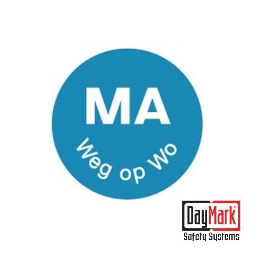 Permanente stickers 'do weg op za' rol à 1000 stuks - DayMark