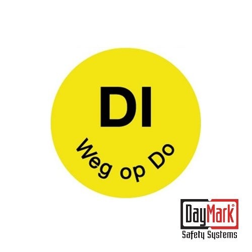 Permanente stickers 'do weg op za' rol à 1000 stuks - DayMark