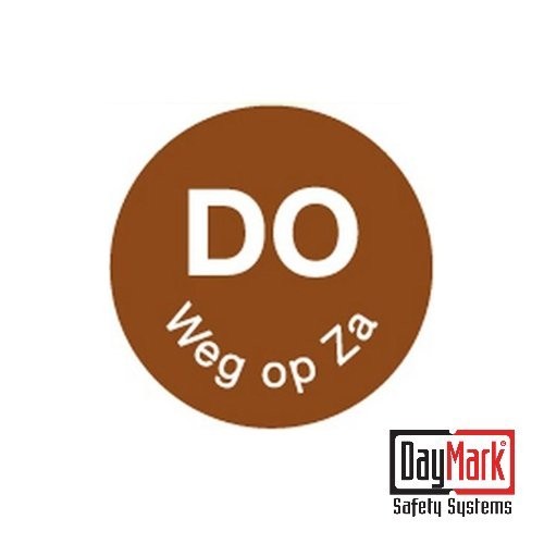 Permanente stickers 'do weg op za' rol à 1000 stuks - DayMark