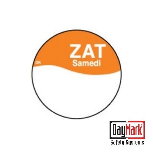 Permanente stickers 'donderdag' met schrijfvlak rol à 1000 stuks - DayMark