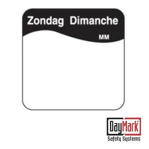 Makkelijk te verwijderen stickers met schrijfvlak 'woensdag' rol à 1000 stuks - DayMark