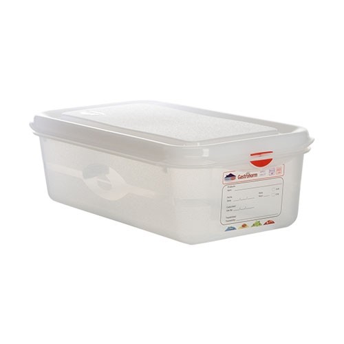 Gastronorm voedseldoos m/deksel 1/4-100mm. diep Hermeticos