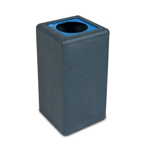 Afvalbak circulair paper grijs inh. 65ltr. afm. 35x35cm. HG. 70cm. BrickBin