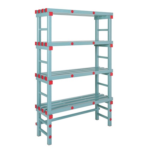 Stelling Rea Euro 4-schappen afm. 120x50cm. h. 177cm.