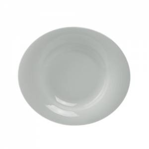 Bord ovaal diep afm. 30x26cm. Duo kleur wit Nova