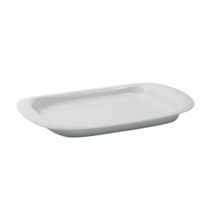 Schaal rechthoekig afm. 29x21cm. Duo kleur wit Nova