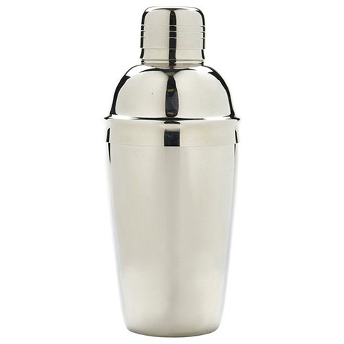 Cocktailshaker cobbler inh. 500ml. roestvrijstaal kleur rvs