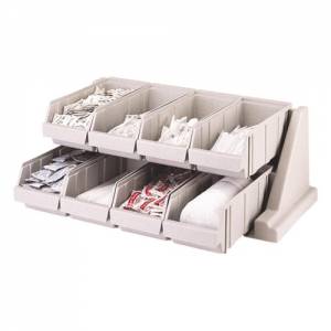 Bestekuitgifte 8-delig kleur speckled gray afm. 64,8x48,8x24,1cm. Cambro