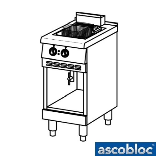 Friteuse ascoline 700 AEF 124.150 afm. 400x706x850mm. 400v - 9000w Ascobloc