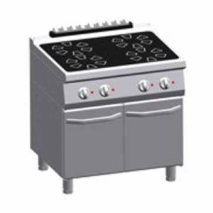 Kooktafel elektrisch keramisch 4-zones Ata 700 k7-evc 10pp afm. 80x70x90cm.  400v/9200w Ata