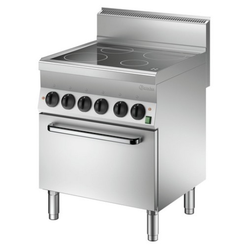 GLASS CERAMIC HOBTER, 5 ZO, EO, 4-BURNS SERIES 600, B600 BARTSCHER