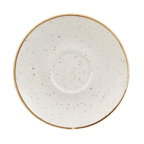 PLAT COULEUR ORGE BLANC DIAM. 15,6 cm. PIERRE DE CHURCHILL