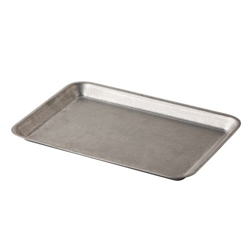 SERVING DISH SIZE 31X22X2CM. VINTAGE STAINLESS STEEL