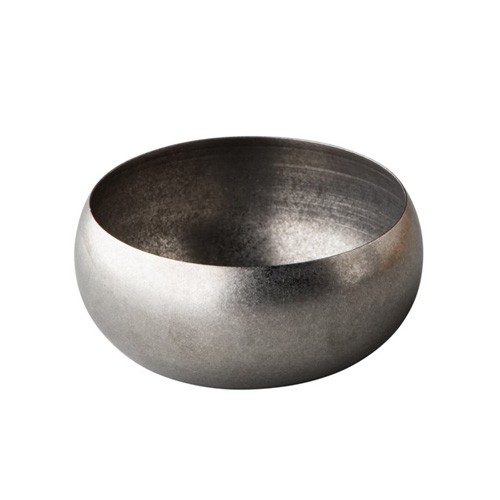 Kom diam. 11cm.  inh. 40cl. Vintage rvs