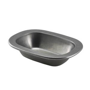 Bakje afm. 15,8x12x3,5cm. inh. 225ml. Vintage rvs